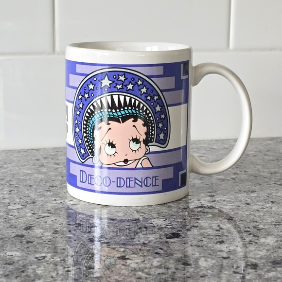 Vandor Other - Vandor Betty Boop and Felix Deco-Dence Coffee Mug 1998 Purple Art Deco‎ Ceramic